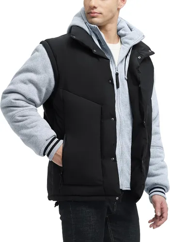Miniatura 6 de Abrigos de Invierno para Hombres Chaquetas de Invierno Resistentes al Agua Abrigadas Gruesas Aisladas con Capucha Abrigo a Prueba de Viento