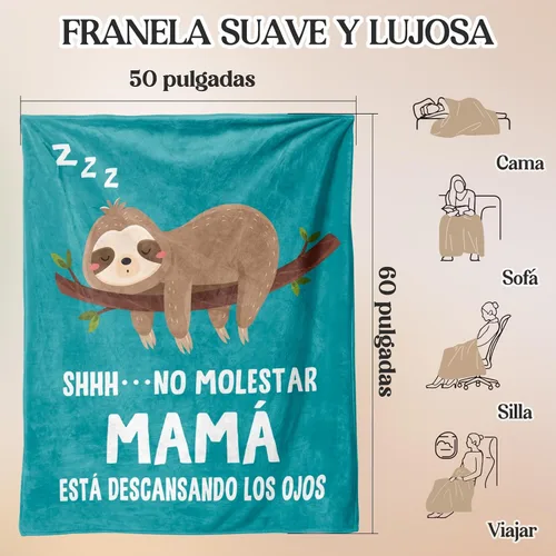 Miniatura 6 de Manta para el Día de la Madre, regalos para mamá en español, regalos para el Día de la Madre, regalos de cumpleaños para mamá en español de parte