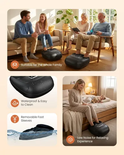 Miniatura 9 de CILI Masajeador de Pies con Calor, Máquina de Masaje Shiatsu para Pies 2025 para Alivio del Dolor de Fascitis Plantar y Neuropatía, Masajeador