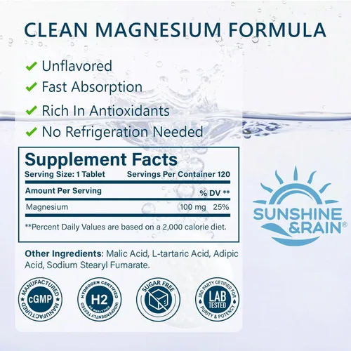 Miniatura 2 de Tabletas de hidrógeno molecular (H2) con magnesio – Tableta de agua de hidrógeno de 12 PPM para agua potable, rica en antioxidantes, apoya la salud
