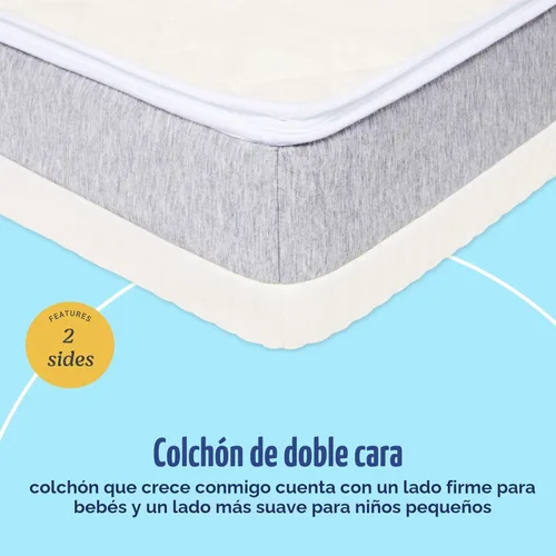 Miniatura 3 de Graco Colchón Ultra 2 en 1 Premium de doble cara para cuna y niños pequeños, espuma certificada GREENGUARD Gold, CertiPUR-US, funda lavable a