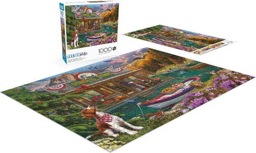 Miniatura 4 de Buffalo Games - Lena - Country Life - Floating Country Store - Rompecabezas de 1000 piezas para adultos - Rompecabezas desafiante perfecto