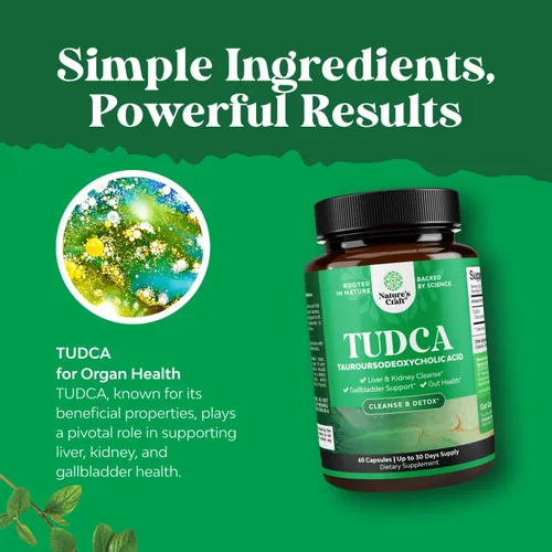 Miniatura 3 de Suplemento TUDCA de sal biliar avanzada - Extra Strength TUDCA 500mg por porción Sales biliares para riñón y soporte hepático de alta pureza Tauro