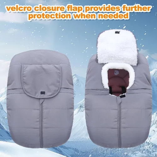 Miniatura 2 de Fairy Baby Funda de asiento de automóvil de invierno para asiento de bebé, impermeable, cálida, funda de asiento de automóvil para bebé, funda