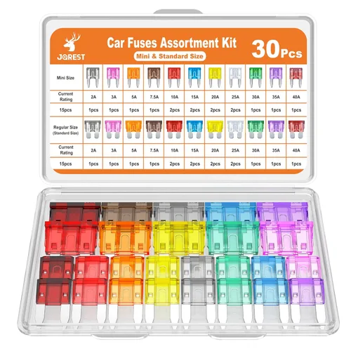 Miniatura 22 de Fusibles de automóvil 168 piezas, kit surtido de Jorest 114 fusibles de hoja mini automotriz + 54 fusibles automáticos estándar + 1 extractor