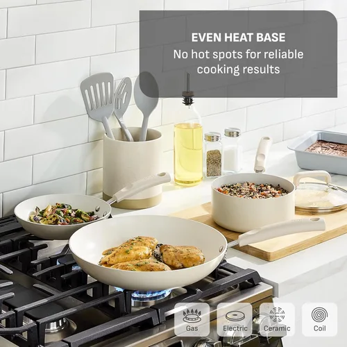 Miniatura 3 de T-Fal Signature - Juego de sartenes antiadherentes de 8 y 10 pulgadas, apto para lavavajillas, apto para horno hasta 350 °F, juego de ollas
