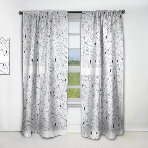 Miniatura 13 de DesignQ Cortinas con patrón hexagonal retro IX para dormitorio, cortinas para sala de estar, cortinas con aislamiento térmico, panel individual, 52