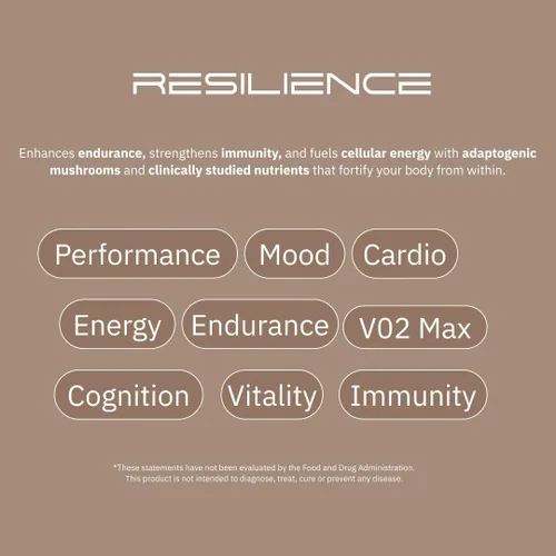 Miniatura 5 de Polvo de hongos resilience, melena de león, cordyceps, reishi, beta-glucanos, shilajit, zinc y vitamina C, apoya la energía, el cerebro