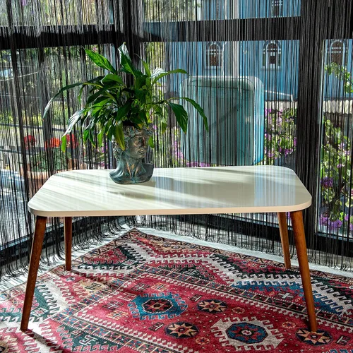 Miniatura 8 de Mesa de centro rectangular de estilo moderno para sala de estar, mesa auxiliar rectangular moderna, mesas de centro para sala de estar, mesa