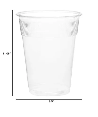 Miniatura 4 de AP0900W Taza de alojamiento de plástico sin logotipo envuelta translúcida de 9 oz (caja de 1,000)