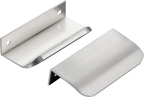 Miniatura 27 de Ravinte Hardware Paquete de 6 Manijas Doradas para Gabinete, Tiradores de Borde de Dedo de 3 Pulgadas (76mm), Centro de Orificio de 2 Pulgadas