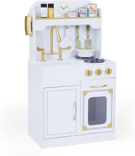 Miniatura 12 de Teamson Kids Little Chef Lake Tahoe - Cocina Inteligente de Juguete con Lavadora, Horno, Microondas y Amplio Almacenamiento, Juego Saludable Limpio