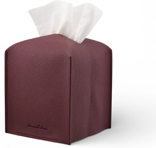 Miniatura 11 de Soporte para caja de pañuelos de piel sintética de alta calidad, elegante funda de caja de pañuelos estilo hotel para decoración del hogar, oficina