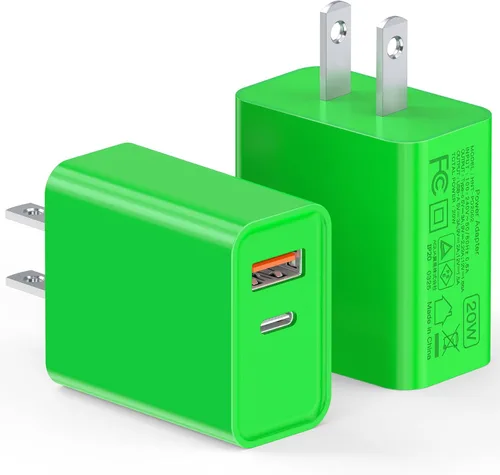 Miniatura 10 de Cargador de pared USB C de 20 W para iPhone 17/16/15/14/13/13 Mini/13 Pro Max/12/12 Pro/12 Pro Max Cube, paquete de 2 unidades de doble puerto