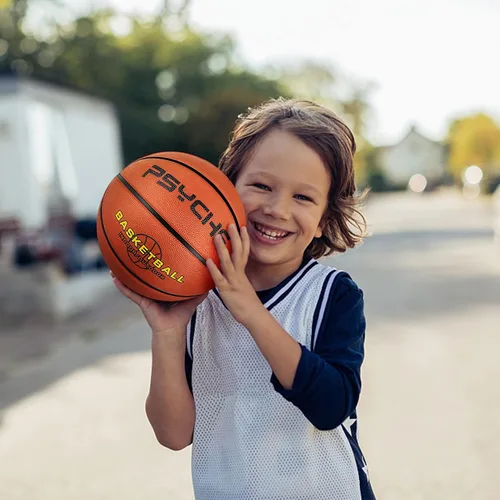 Miniatura 5 de Baloncesto para niños y jóvenes, tamaño 4/5 (25.5/27.5 pulgadas), baloncesto de goma de alta calidad para niños y niñas, juegos de piscina