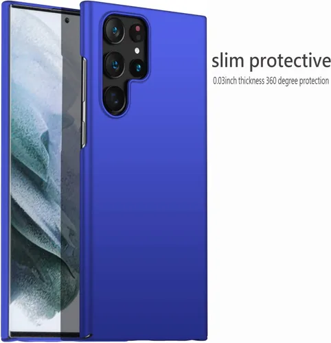 Miniatura 4 de Funda protectora para Samsung Galaxy S22 Ultra Slim S22 Ultra [protege de golpes, arañazos, deslizamientos, huellas dactilares], acabado mate, Azul