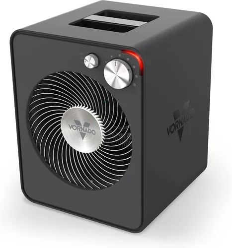 Vornado VMH300 - Calentador de metal para toda la habitación con 2 ajustes de calor y termostato ajustable, gris tormenta
