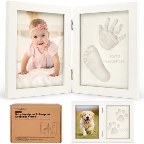 KeaBabies Kit personalizado de manos y huellas para bebé, arcilla de secado rápido, kit de pies de recuerdo y huellas de manos para recién nacidos,