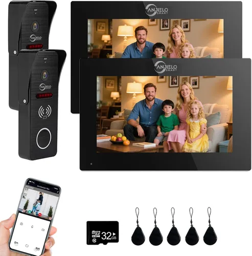 TUYA - Sistema de intercomunicación de timbre de video con cable, cámara HD 1080P, monitor de 7 pulgadas, cámara de puerta de entrada TUYA, WiFi,