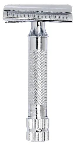 G.B.S Juego de afeitado para hombre, maquinilla de afeitar de seguridad de doble filo, cepillo de afeitar de pelo de tejón, cepillo y soporte de