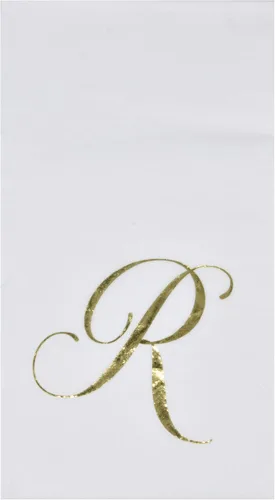 Miniatura 23 de Gift Boutique 100 Servilletas Doradas con Monograma para Invitados Letra B Paquete de Papel Desechable Elegante de Lámina Dorada Metálica Servilleta