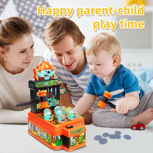 Miniatura 5 de Juguetes de juego de arcade para niños de 3 años, Whack Game Mole, mini juguetes electrónicos interactivos de martillaje y golpeteo, idea de regalo