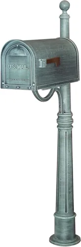 Miniatura 10 de Buzón clásico con poste de aluminio, buzón negro con poste Ashland - SCC-1008_SPK-600-BLK