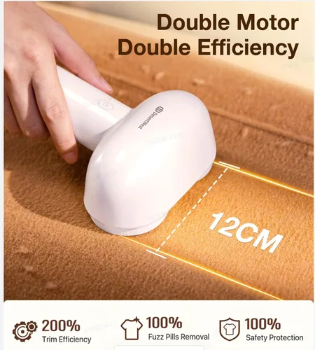 Miniatura 2 de DesertWest Afeitadora de tela, removedor de pelusa recargable de 3000 mAh insignia 2025, afeitadoras de pelusa para eliminar pelusas, afeitadora