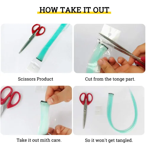 Miniatura 7 de 16 piezas de extensiones de cabello con clip de color púrpura, varios colores, para fiestas, clip en postizo sintético, para Halloween, cosplay