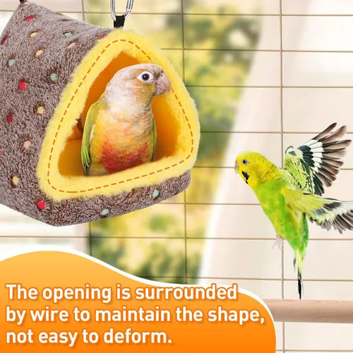 Miniatura 4 de Nido de Pájaros Cálido de Invierno Mediano para Jaula - Cómoda Cama para Pájaros con Tabla de Soporte, Hamaca Colgante Refugio Escondite Cabaña