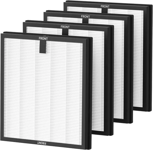 Paquete de 4 filtros de repuesto HY4866 para purificador de aire MORENTO HY4866 y purificador de aire YIOU M1, filtro HEPA 3 en 1 (incluye 4