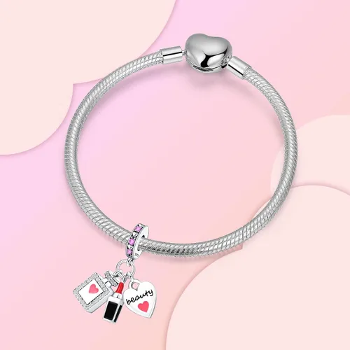 Miniatura 93 de Dije de girasol con diseño de estrella y luna y elefante para pulsera, collar de plata de ley 925, dijes de corazón de amor para mujer, regalo