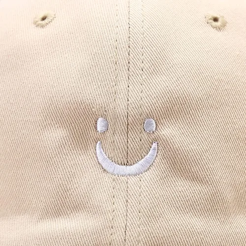 Miniatura 4 de Umeepar Gorra de béisbol con cara sonriente para mujeres y hombres, ajustable, de perfil bajo, de algodón, sin estructura, para papá