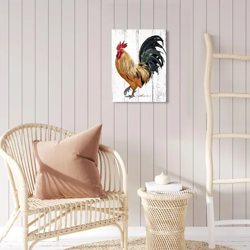 Miniatura 5 de Decoración de Cocina con Gallo - Pintura de Lienzo de Granja, Arte de Pared para Hogar y Cocina