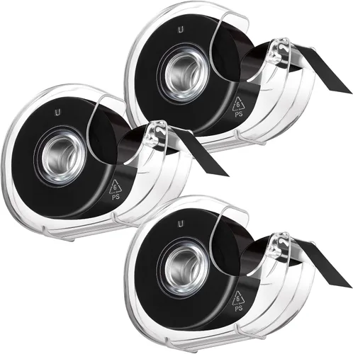 Zubebe Rollo de cinta magnética (0.75 pulgadas de ancho x 26 pies de largo) dispensador de cinta magnética flexible adhesiva con respaldo adhesivo