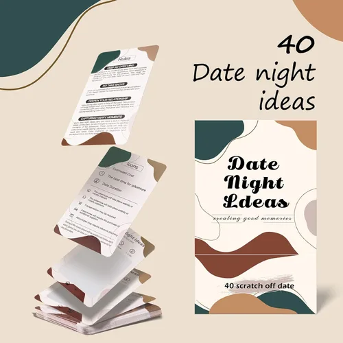 Miniatura 3 de 40 Tarjetas de Ideas de Noche de Cita para Rascar, Juegos Románticos y Aventurados para Parejas de Compromiso, Regalos de Aniversario, Recién