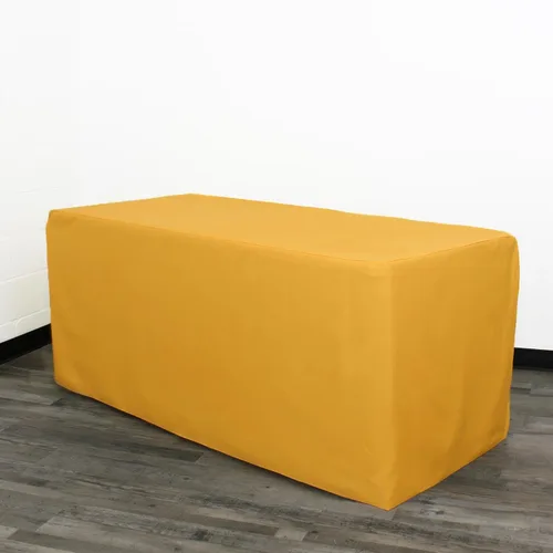 Miniatura 40 de YOUR CHAIR COVERS Mantel ajustable color marrón chocolate – Mantel rectangular de poliéster ajustable de 6 pies, mesa de buffet para interiores