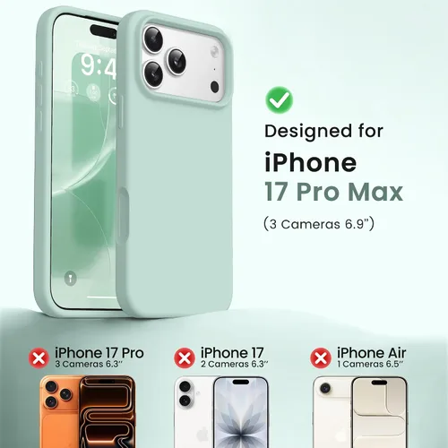 Miniatura 146 de GONEZ Funda de silicona para iPhone 15 Pro Max, compatible con Magsafe, protector de cámara + protector de pantalla, forro de microfibra suave