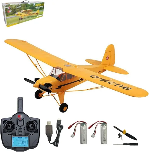 Avión RC A160 J3 5CH 3D/6G RC para adultos sin escobillas Stunt RC Glider Regalos 2.4G RC Aviones con 2 baterías y hélice de repuesto