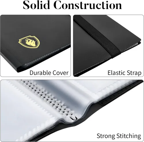 Miniatura 2 de Fabmaker - Carpeta de tarjetas con 9 bolsillos, 396 bolsillos, álbum de tarjetas coleccionables prémium para tarjetas estándar, carpeta de colección