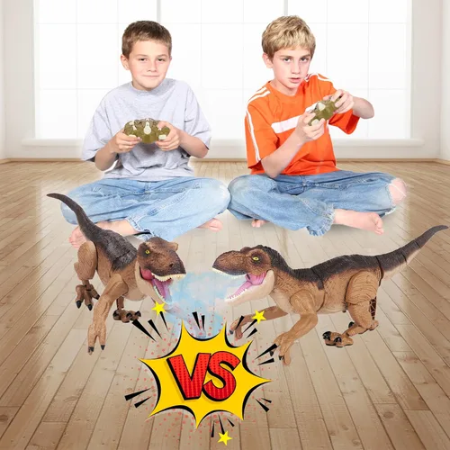 Miniatura 6 de IQKidz Juguetes de Dinosaurio con Control Remoto para Niños de 3 4-7 8-12 - Regalos de T-Rex Grande y Realista RC para Niños, Dino Interactivo