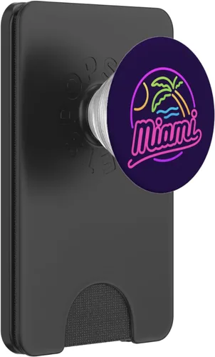 Miniatura 8 de Miami, Miami Beach Florida USA Graphic Gift PopSockets Grip and Stand para teléfonos y tabletas, Negro