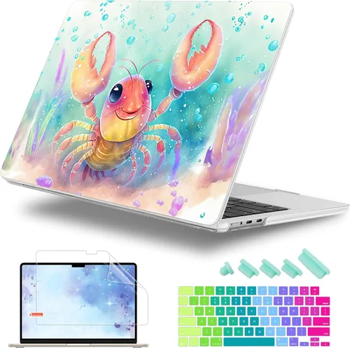 Miniatura 34 de Funda para MacBook Air 2026/2025/2024/2023 de 15 pulgadas M5 A3448/M4 A3241/M3 A3114/M2 A2941, elegante funda protectora rígida para MacBook Air