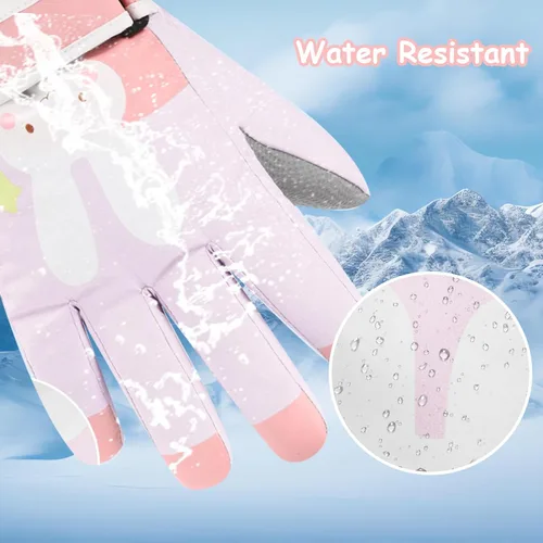 Miniatura 51 de Guantes de nieve para hombre y mujer, impermeables, para invierno, cálidos, para esquí, snowboard, guantes para mujer