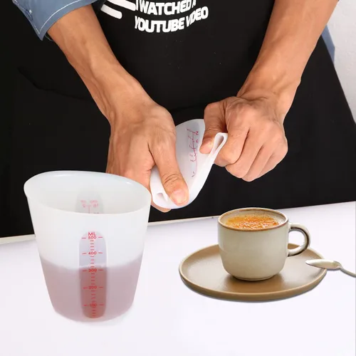 Miniatura 3 de ZUYEE Tazas medidoras de silicona (2 tazas + 1 taza) tazas de fusión flexibles para mantequilla de resina epoxi, taza de chocolate para hornear, 2