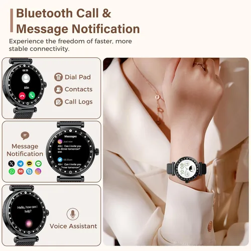 Miniatura 2 de Matast Smart Watch for Women, 1.19" AMOLED Display Fitness Tracker Bluetooth Make/Answer Call, Watches with 110+ Sports Modes/Heart Rate/SpO2/Sleep