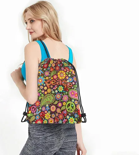 Miniatura 4 de No Drama Llama Cordón Bolsas Mochila Bolsa Gimnasio Saco Bolsa con Cordón, Multi-a40, Mochilas de viaje