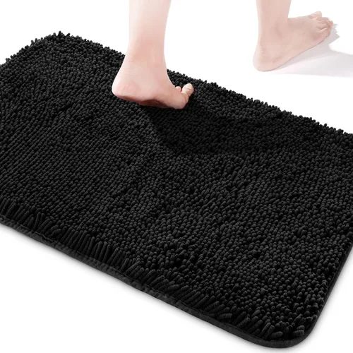 Miniatura 28 de Yeaban Alfombra de pasillo de baño de 24 x 72 pulgadas, antideslizante, alfombra de baño larga de felpilla gruesa, absorbente y lavable, alfombra