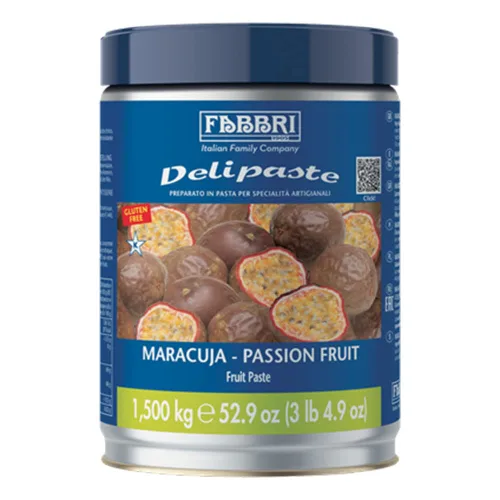 Fabbri Delipaste Maracuyá - Compuesto aromatizante para gelato, helado, servicio suave, pastelería y confitería - 1 lata de 3.3 libras