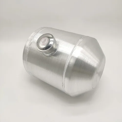 Miniatura 5 de JSD - Tanque de celda de combustible redondo de aluminio de 10 x 14 pulgadas, llenado central de tanque de gasolina de 4 galones, salida NPT de 1/4
